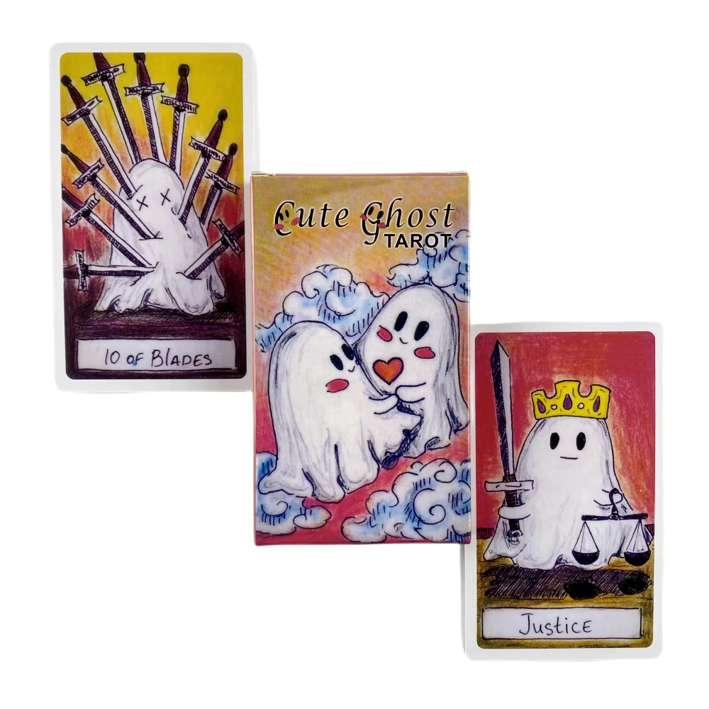 Cute Ghost Tarot Deck Toy Set  - Board Game Of Life 评论和价格
